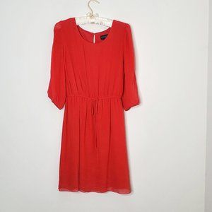 Enfocus Petite Dress in Beautiful Coral Color   with Sexy Opening in the Sleeve